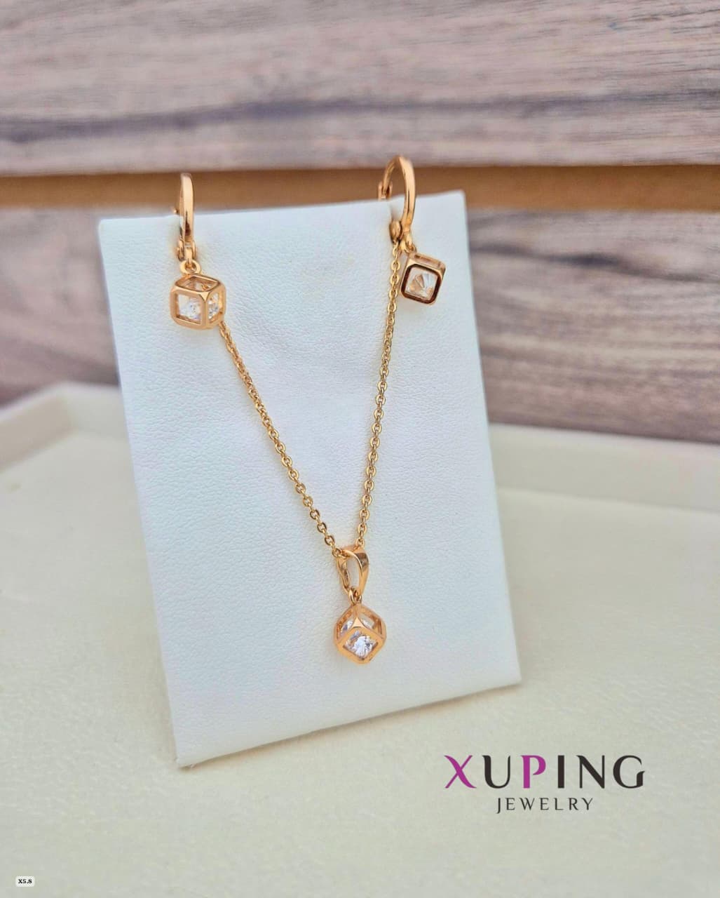 "Set cubo de luz" Rosé Xuping jewelry