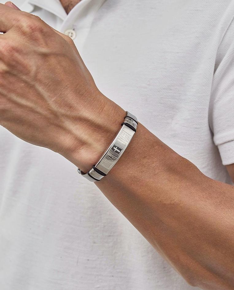 Pulsera plateado acero inoxidable