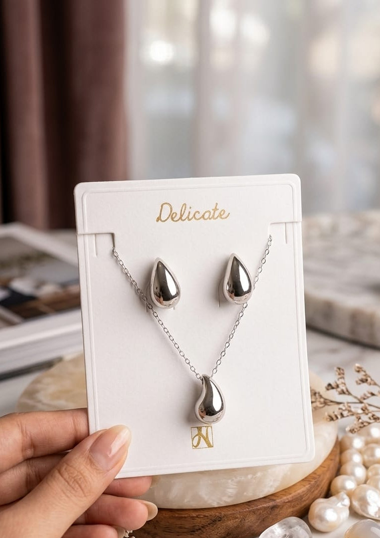 Set Gotas dorado y plateado Delicate