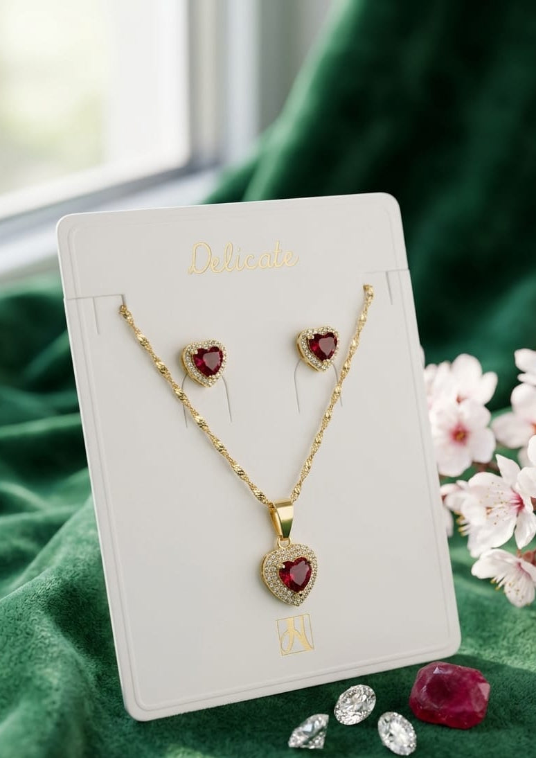Set corazón Ruby Delicate