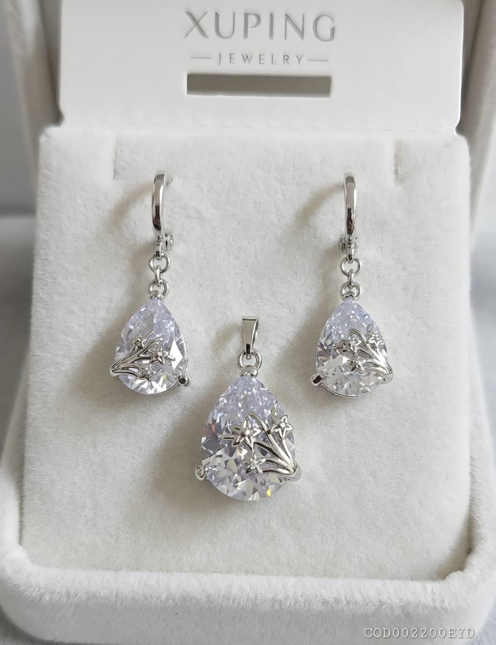 "Set Destello de cristal" plateado xuping jewelry