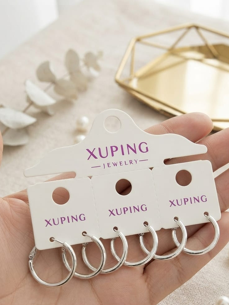 Arete argolla pequeña plateado xuping jewelry