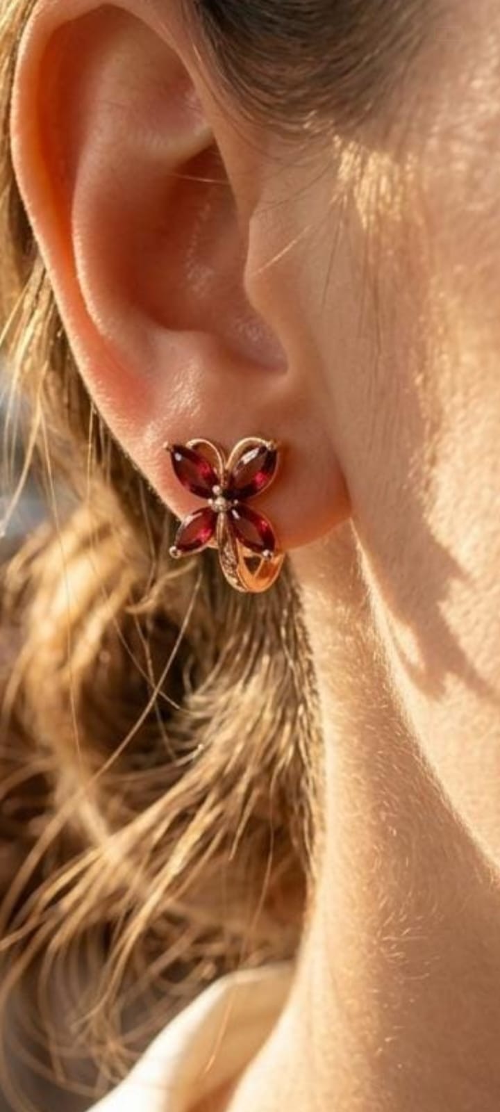 Argolla mariposa zircon vino rose xuping jewelry