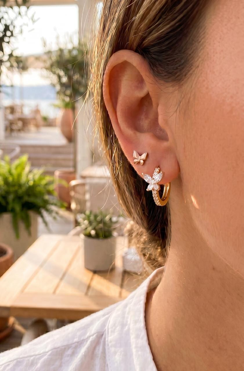 Arete mariposa x 2