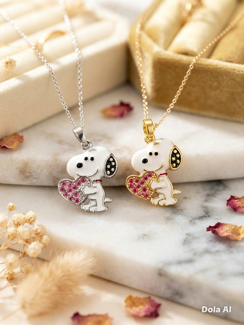 Collar Snoopy Amor Infinito