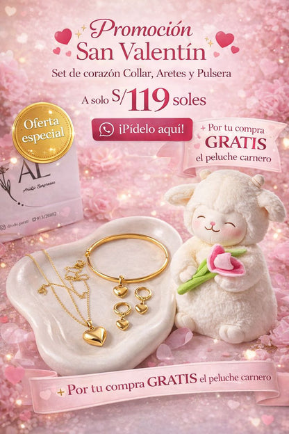 Set Corazón con Peluche Gratis – Regalo San Valentín 💝