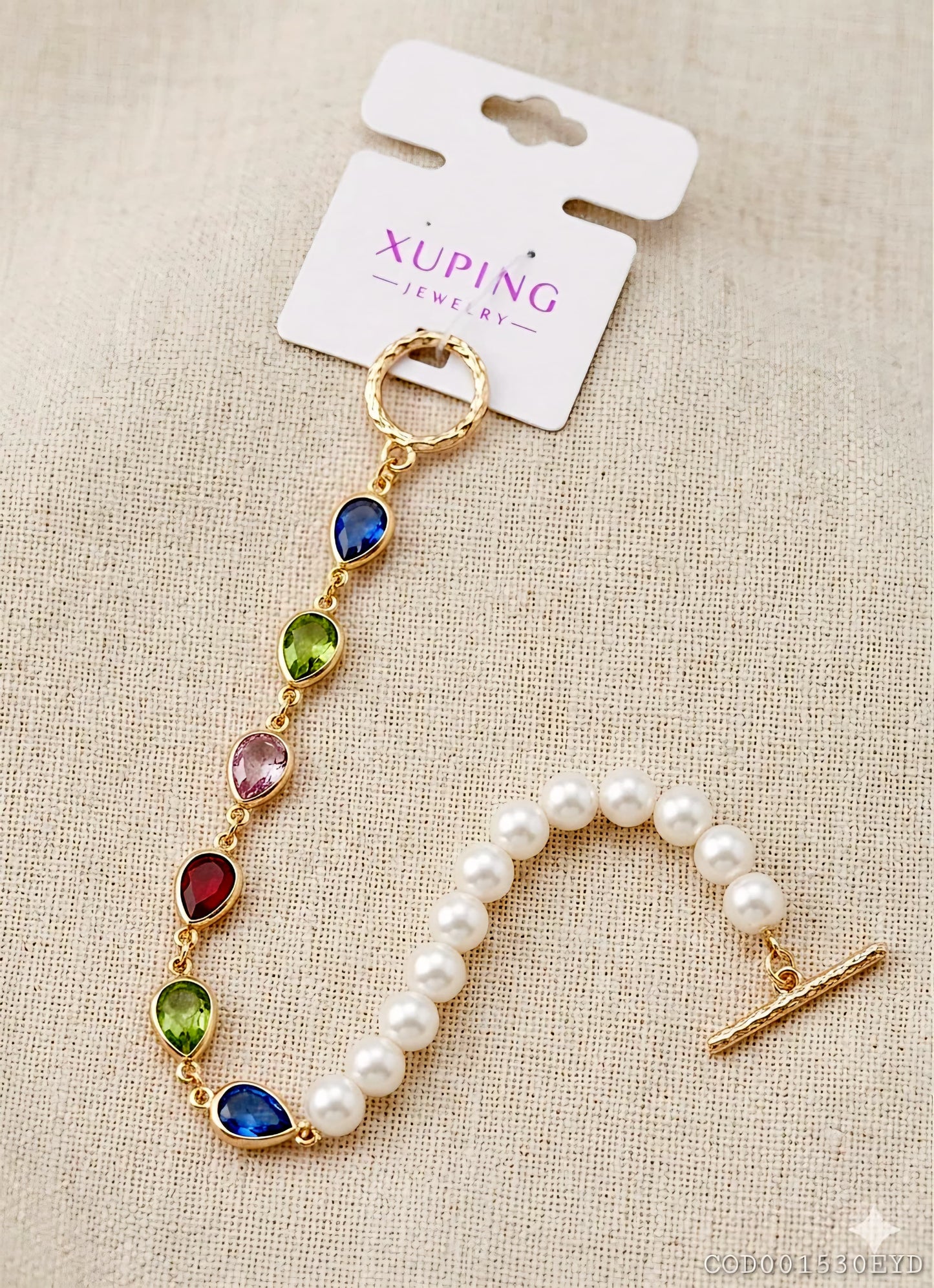 "Brazalete Ébano Floral" Rosé Xuping jewelry