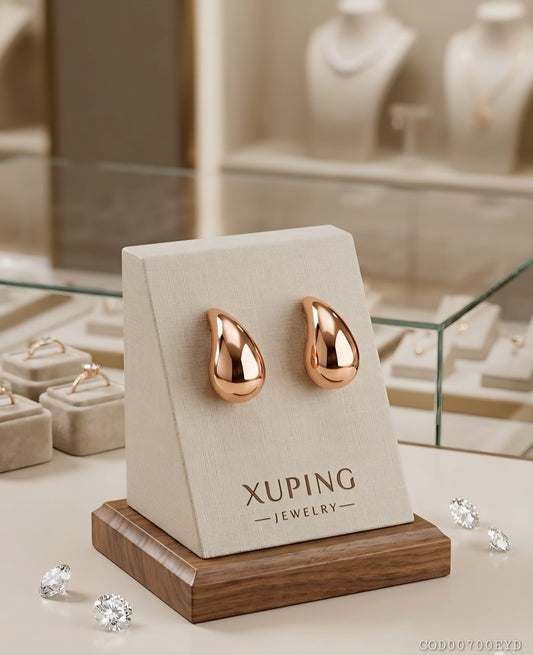 Arete "Gota de Oro" rose xuping jewelry