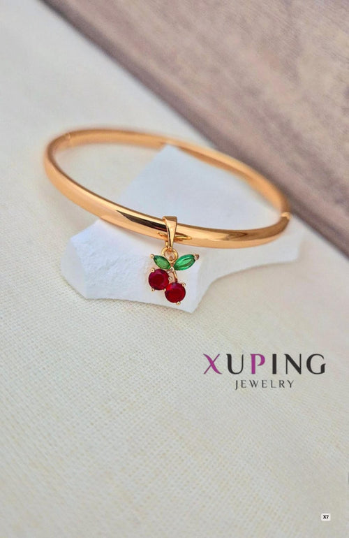Pulsera rose +dije Cherry 🍒Rosé Xuping jewelry