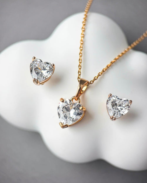 "Set promesa de Cristal" Rosé Xuping jewelry