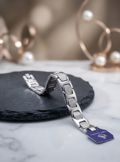 Pulsera para hombre plateado y dorado