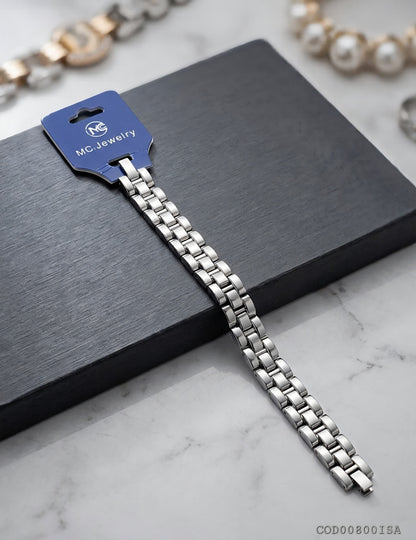 Pulsera para hombre plateado y dorado