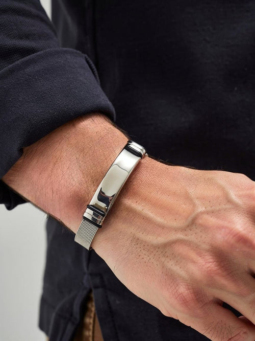 Pulsera plateado acero inoxidable