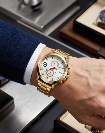 Reloj Acero inoxidable dorado y plateado