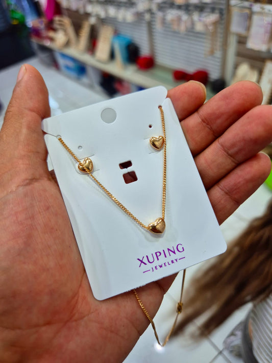 Set corazón panzer pasante rose xuping jewelry 
  set [ con cadena ]