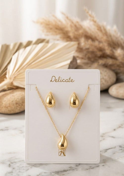 Set Gotas dorado y plateado Delicate