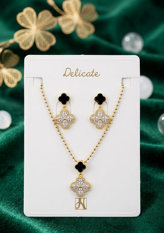 Set trébol diamantado Delicate