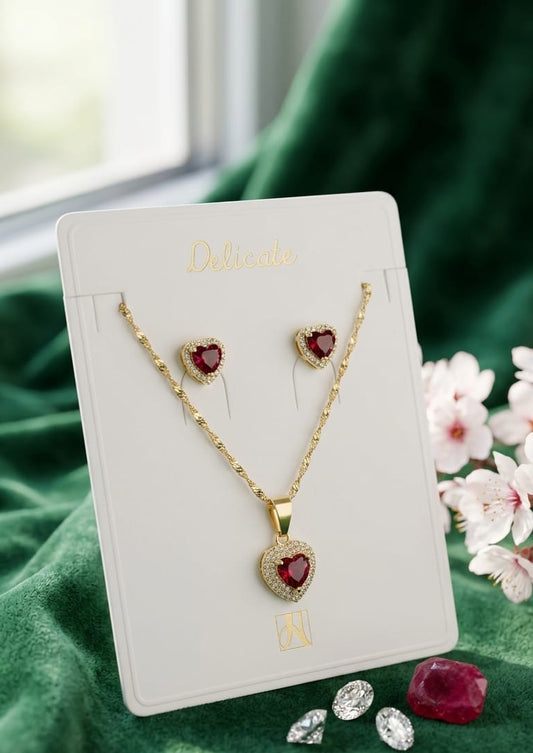 Set corazón Ruby Delicate