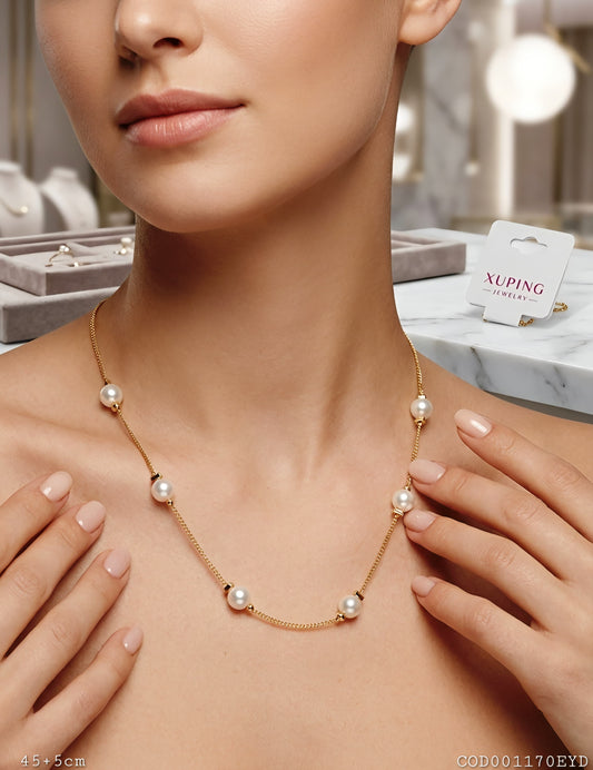 Collar "esencia de perlas" Rosé Xuping jewelry