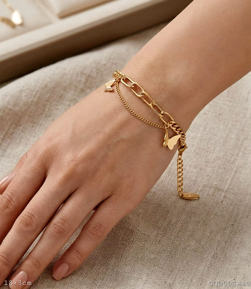 Pulsera xuping yawerly con caída y dijes