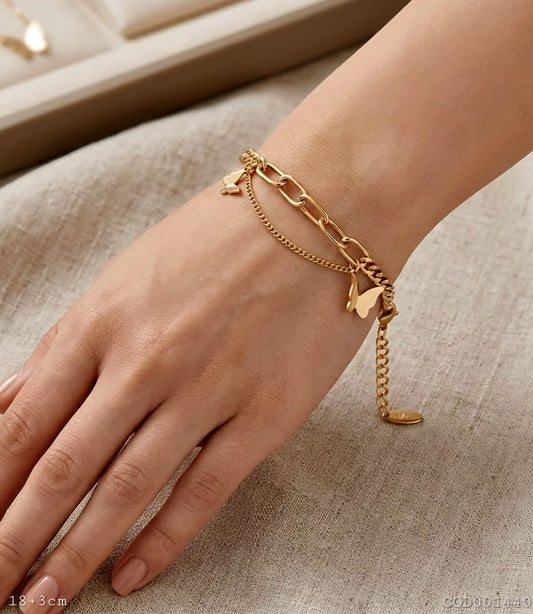 Pulsera xuping yawerly con caída y dijes