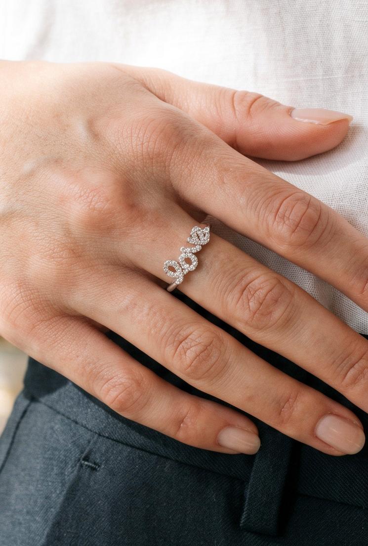 Anillo LOVE zircon plateado xuping jewelry 

Tallas: 7 y 9