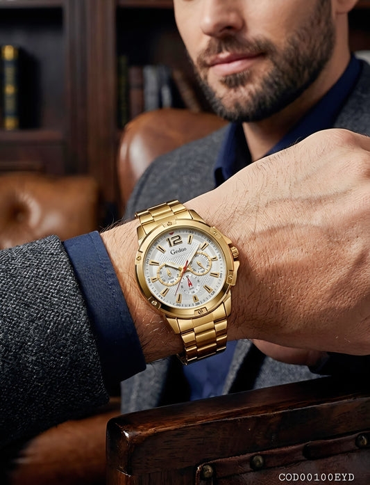 Reloj Acero inoxidable dorado y plateado