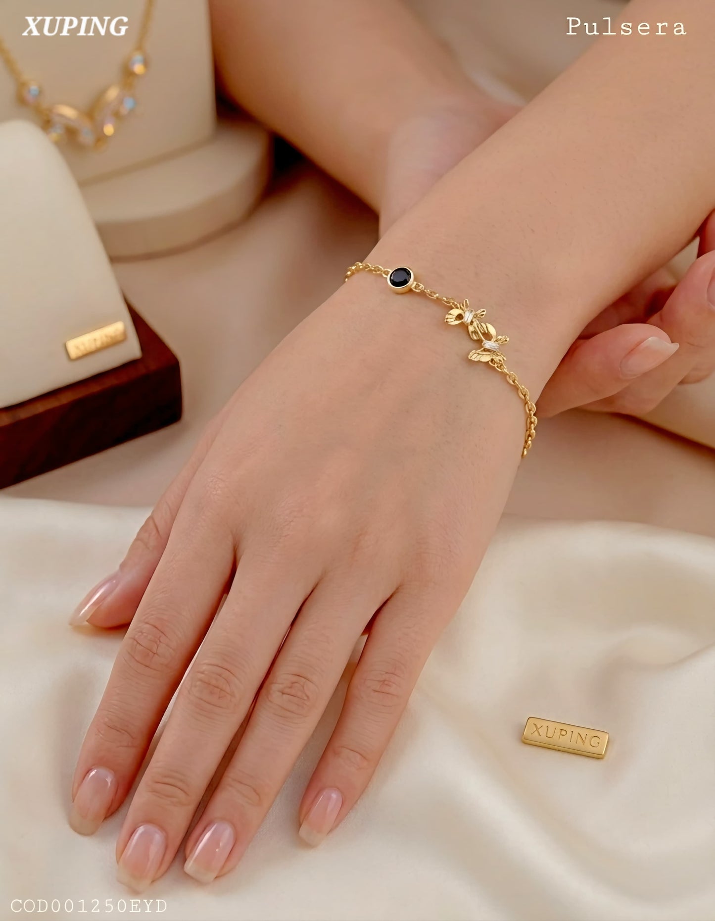 Pulseras "Duero de mariposas"  Rosé Xuping jewelry
