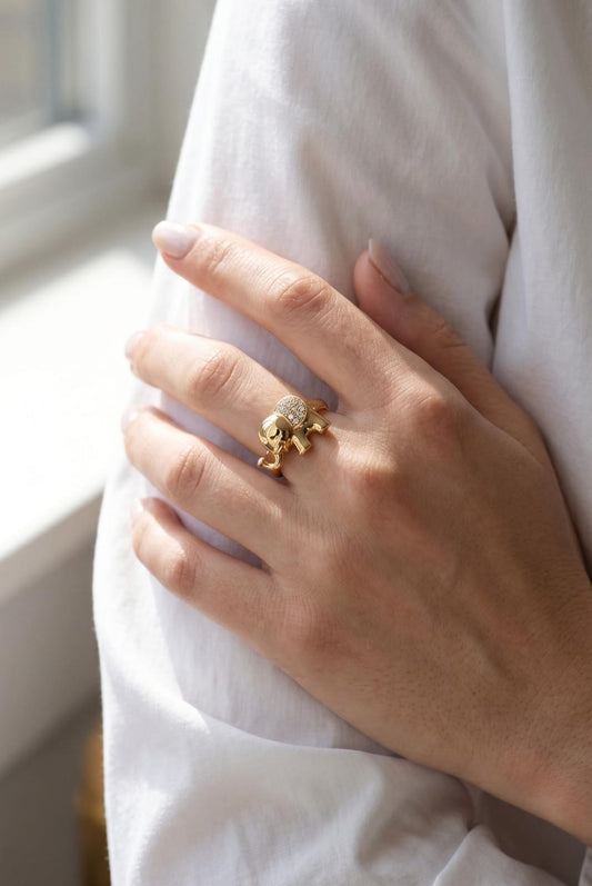 Anillo elefantito zircon rose xuping jewelry 

Tallas: 6/7/8 y 9