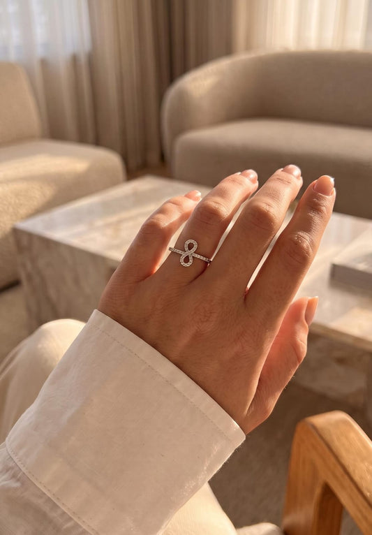 Anillo infinito plateado xuping jewelry
