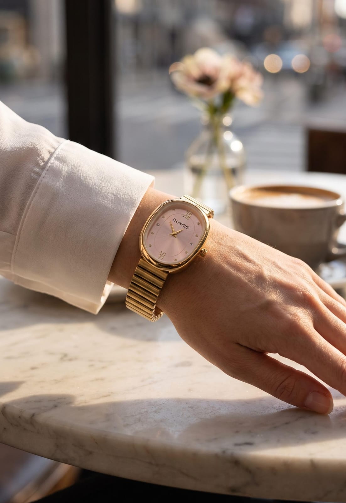Reloj modelo Dunky dorado con fondos variados