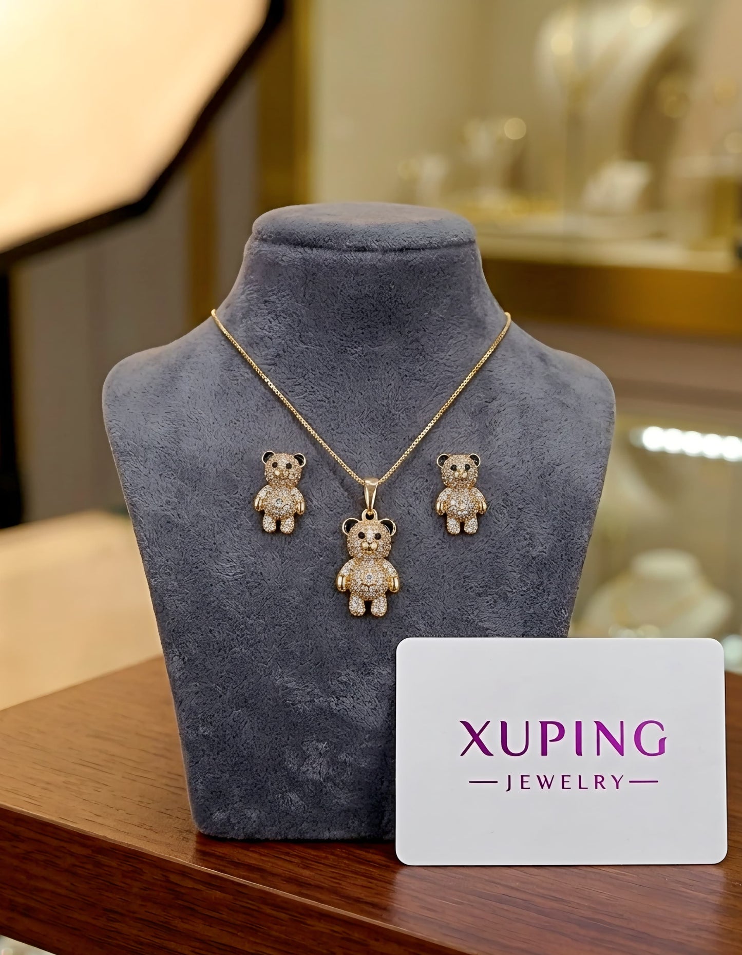 "Juego de osito tedi luxury" xuping jewelry rose