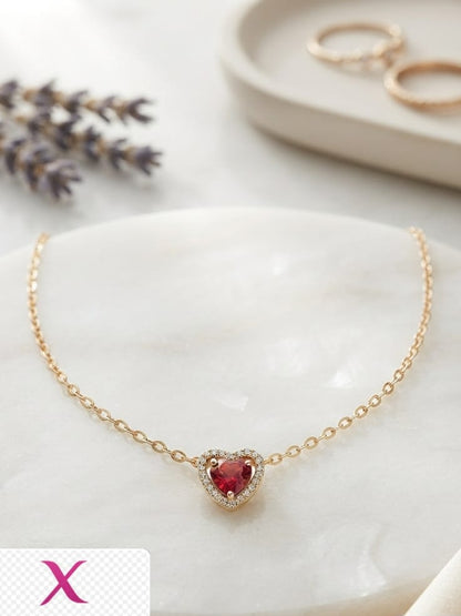 Collar corazón Ruby xuping yawerly