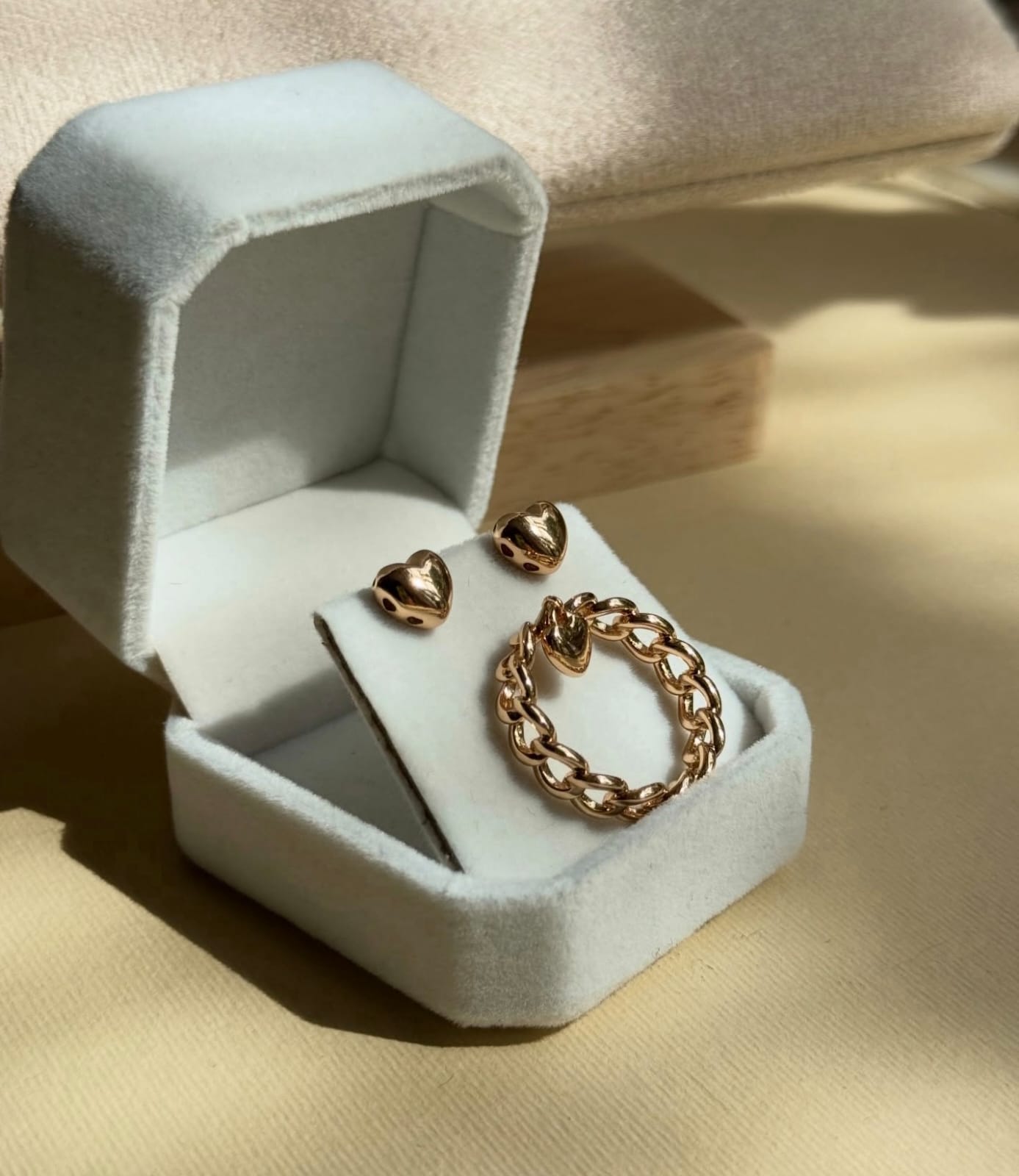"Dúo Amore Eslabón" Rosé Xuping jewelry