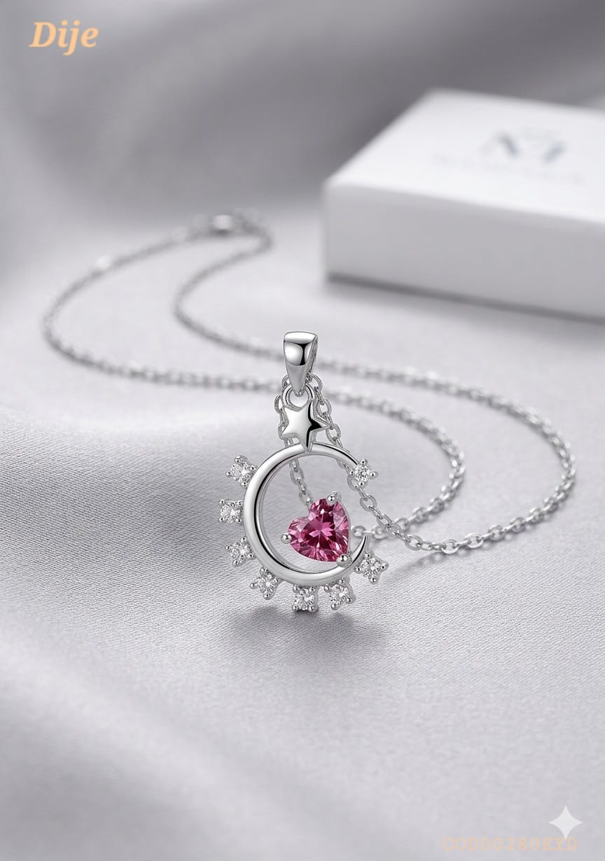 Collar "Amor celestial" plateado