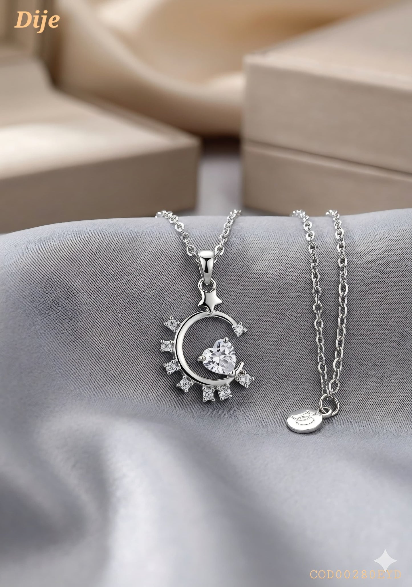 Collar "Amor celestial" plateado