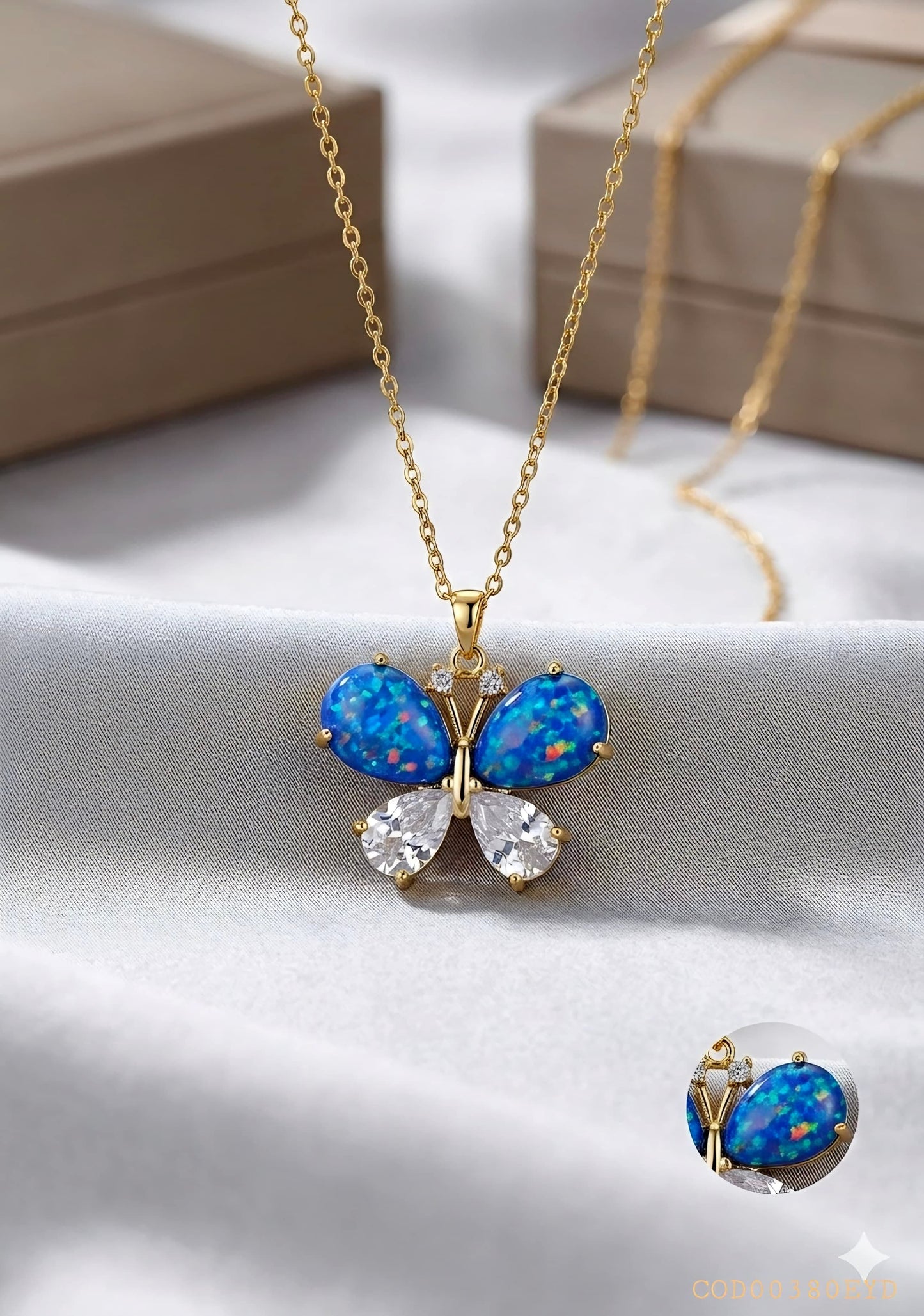 Collar "Mariposa mágica" acero inoxidable 316L