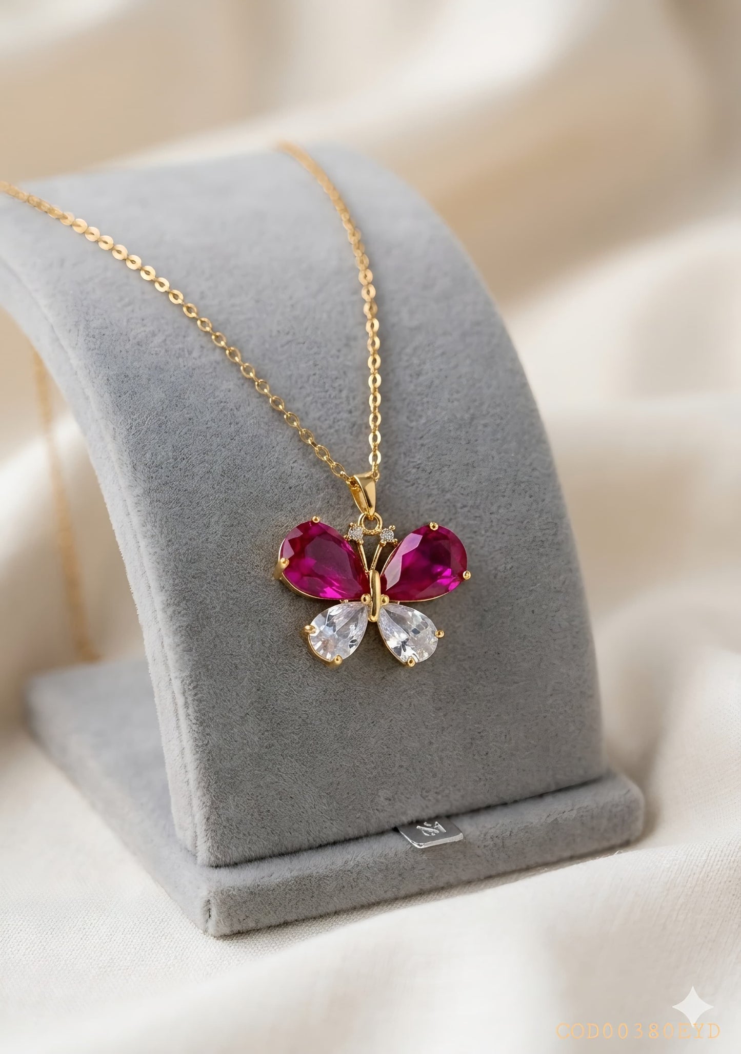 Collar "Mariposa mágica" acero inoxidable 316L
