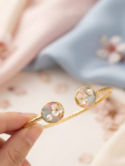 Pulsera "Flor de Nácar"