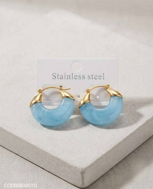 Aretes "Chunky océano"