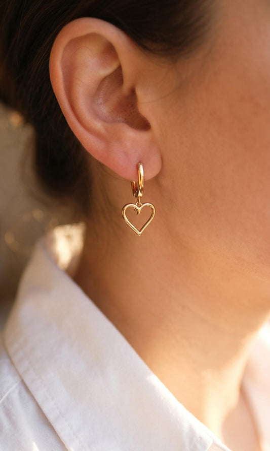Arete corazón argolla