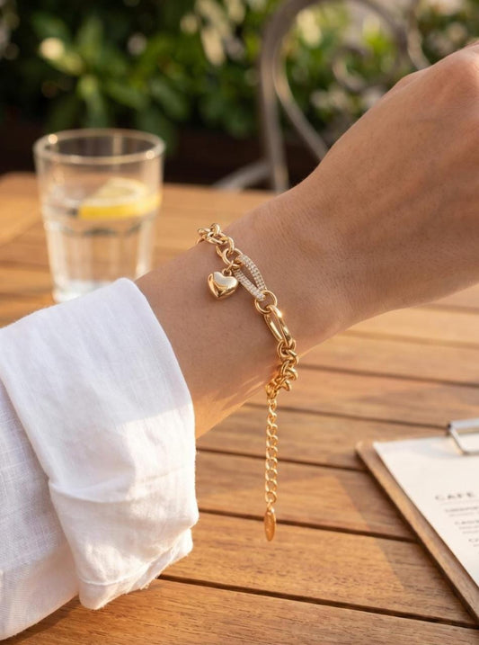 Pulsera zircon + dije colgante