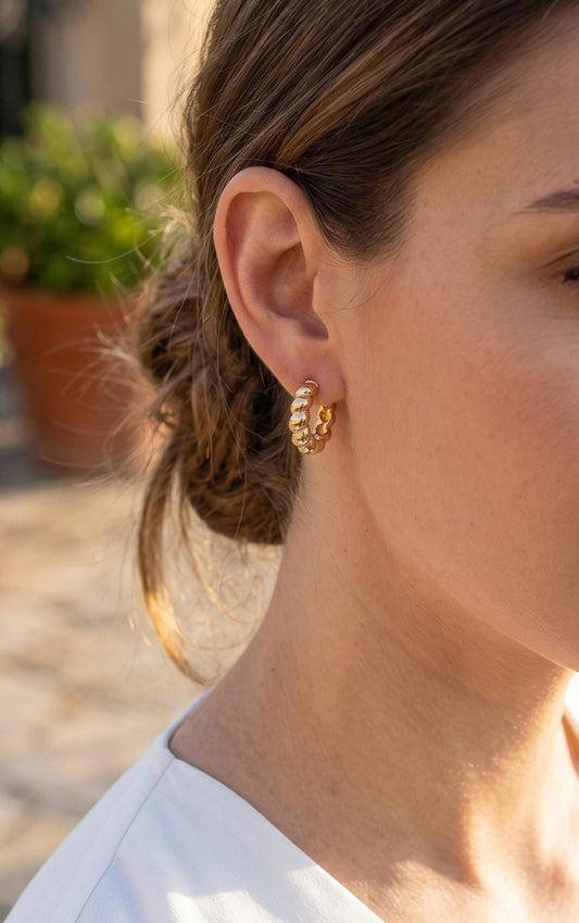 Arete argolla croissant liso